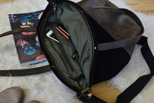 Borsa Tote Vintage Canvas - Unisex con Tracolla