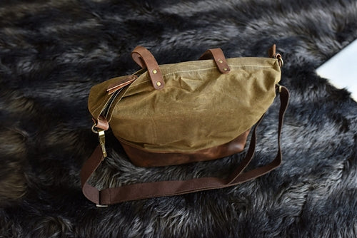 Borsa Tote Vintage Canvas - Unisex con Tracolla