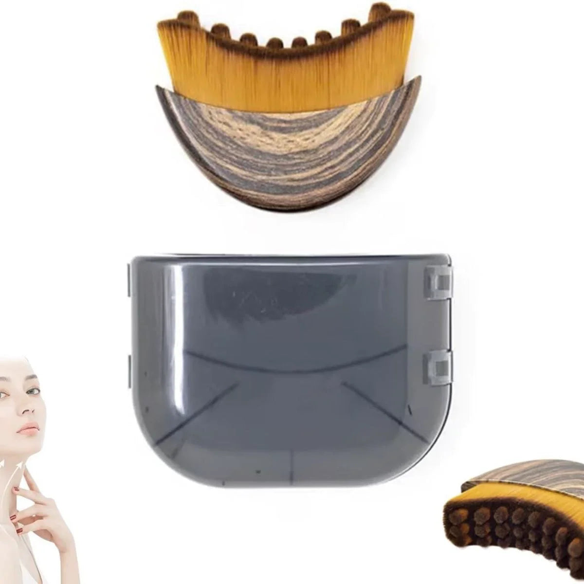 AuraBrush™ - Spazzola Massaggiante Anticaduta in Sandalo | Ricrescita, Relax e Drenaggio