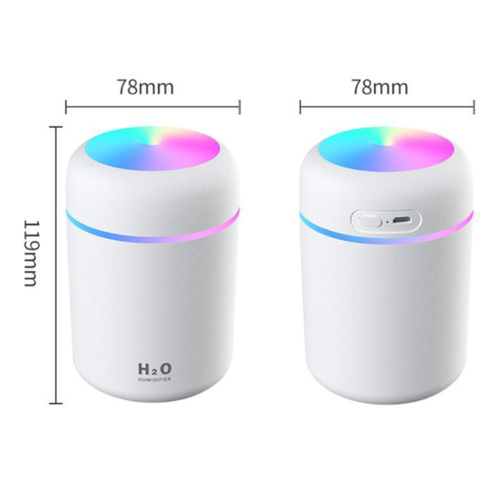 Mini Umidificatore Portatile 300ml - Diffusore Aromi USB con Luce Notturna LED