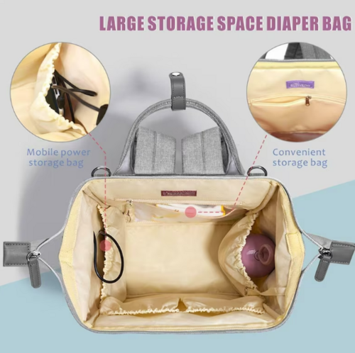 Trapuntato - Borsa Mamma Impermeabile con Tasche Termiche
